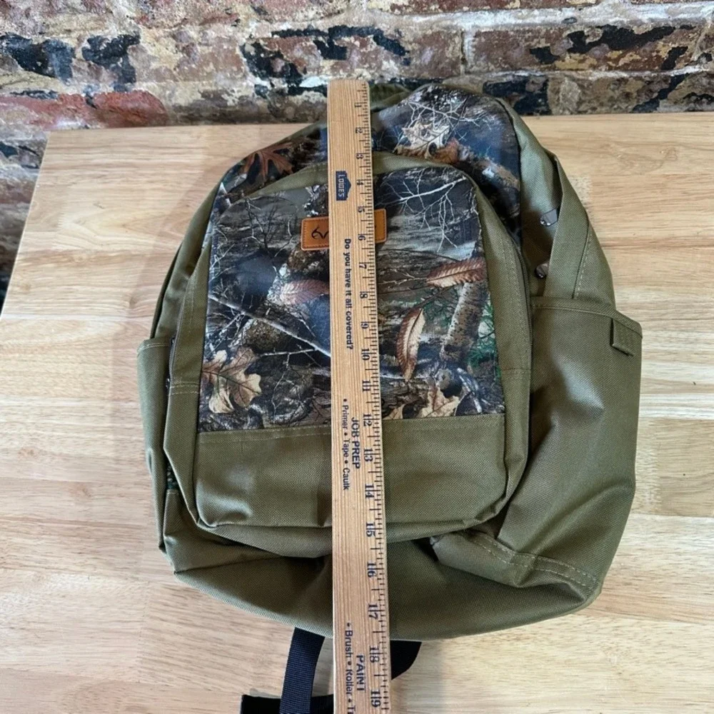 Realtree Laptop Backpack Camo Green Brown Padded Tech Bag NWT